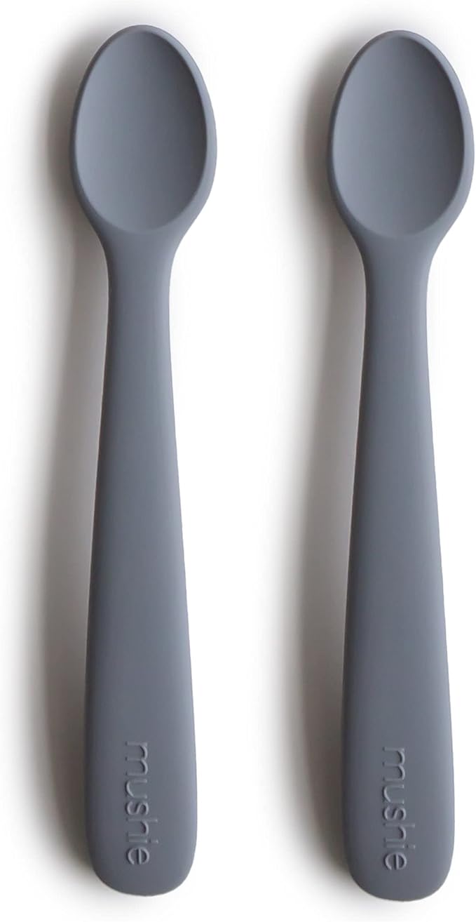 mushie Silicone Baby Feeding Spoons | 2 Pack by mushie
