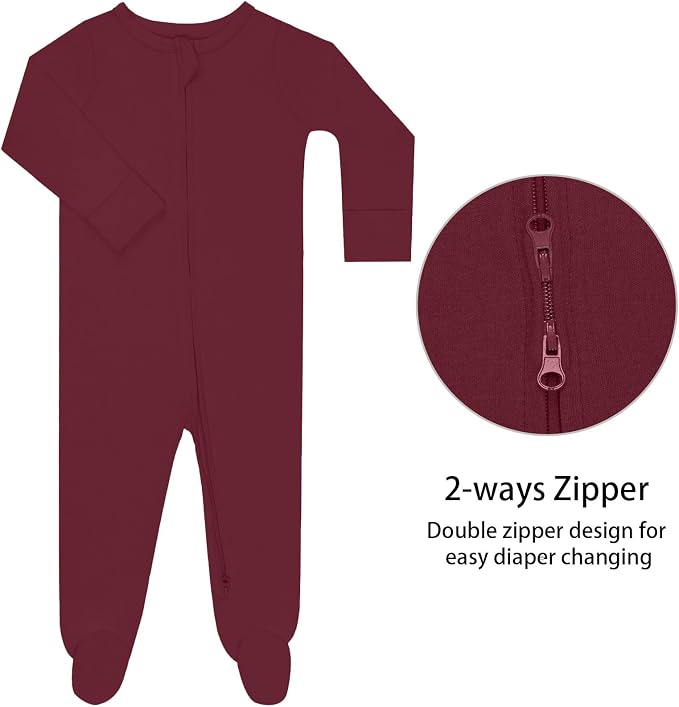 GUISBY Long Sleeve Baby Footed Pajamas - Image 3