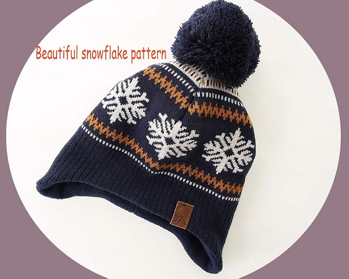 LMLALML Boys Winter Hat Earflap Knitted Beanie - Image 6