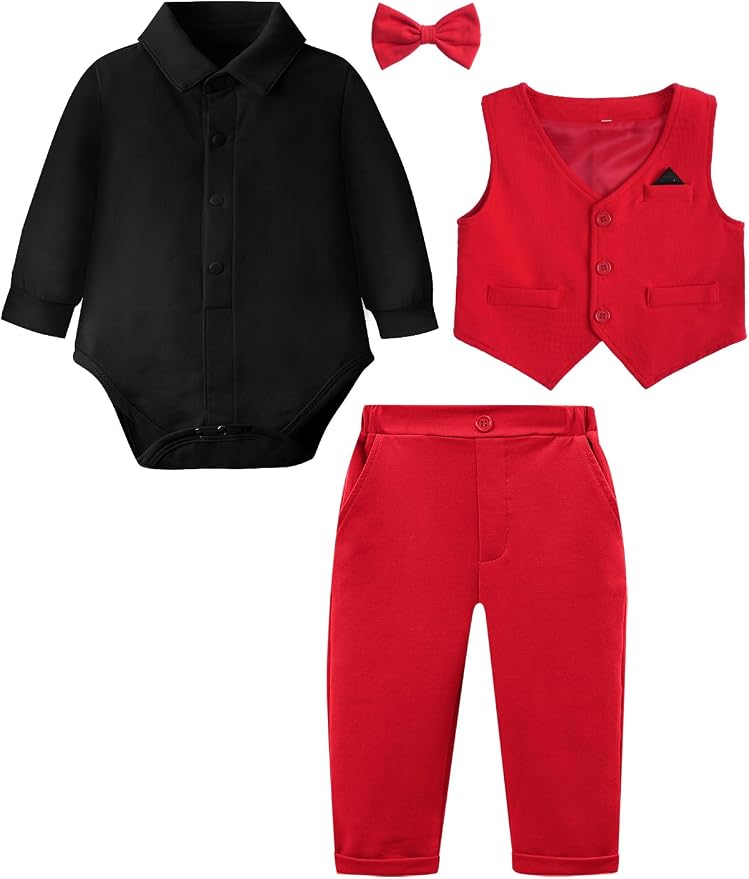 A&J DESIGN Baby Boy Suits Clothes Infant Toddler Formal Gentleman Outfits - Image 5