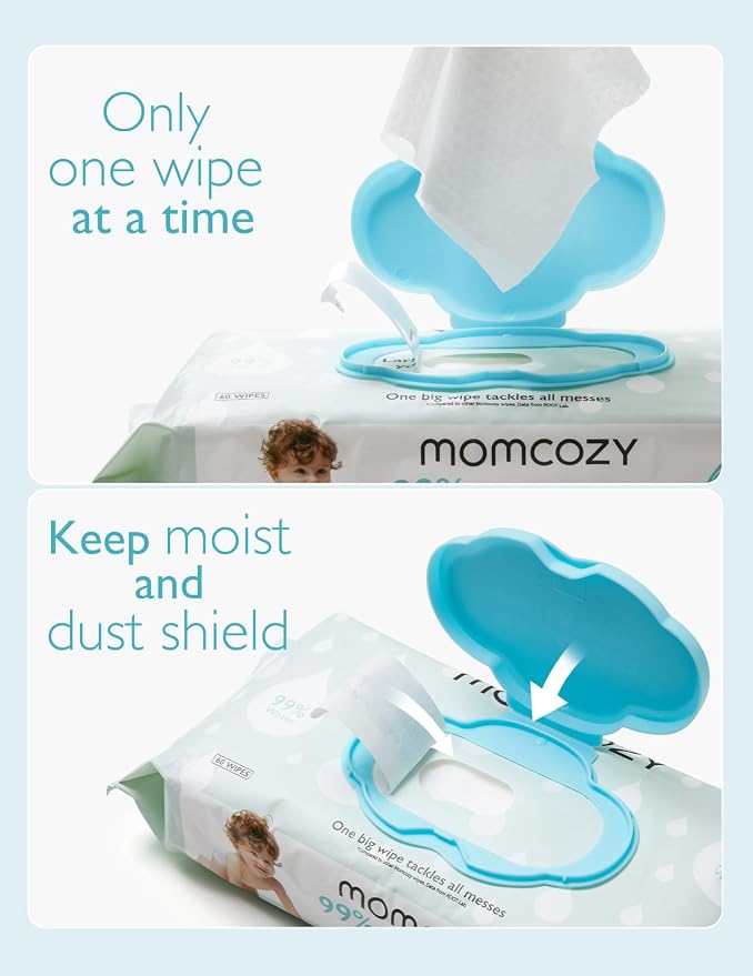 Momcozy Baby Wipes-Extra Large Size Design, 99% Water Based, Unscented & - Image 7