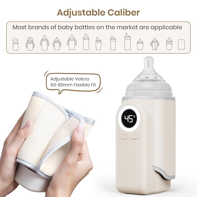 Portable Bottle Warmer for Travel, Precise Temperature Milk Warmer, 10000mAh - Image 3