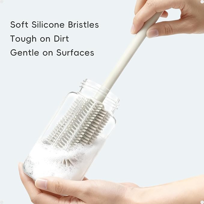 Baby Bottle Brush and Straw Cleaner Brush Set, Extra Long Double-Ended Soft - Image 4
