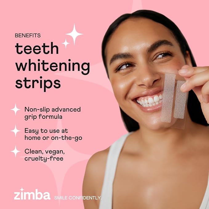 Zimba Teeth Whitening Strips Vegan Whitening Strip Enamel Safe Teeth Whitening - Image 4