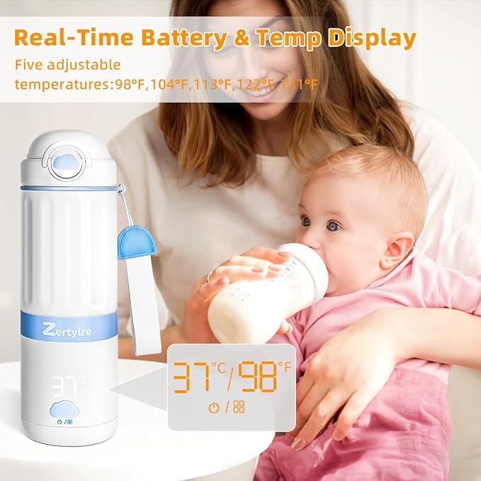 Portable Milk Warmer for Travel, New Upgrade Detachable Design, 17Oz Larger - Image 4