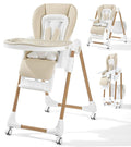 Mallify Foldable High Chairs for Babies and Toddlers, 3-in-1 Convertible Baby by Mallify