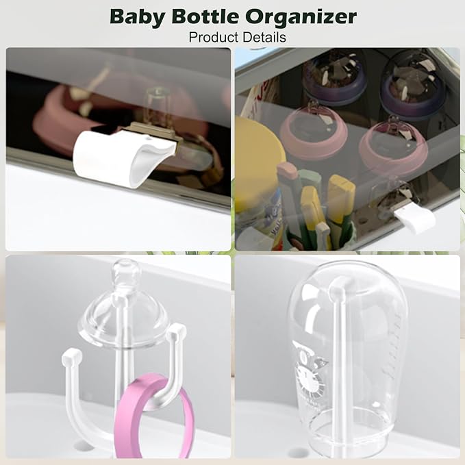Baby Bottle Organizer for Storage, Large Capacity Baby Bottle Storage - Image 5