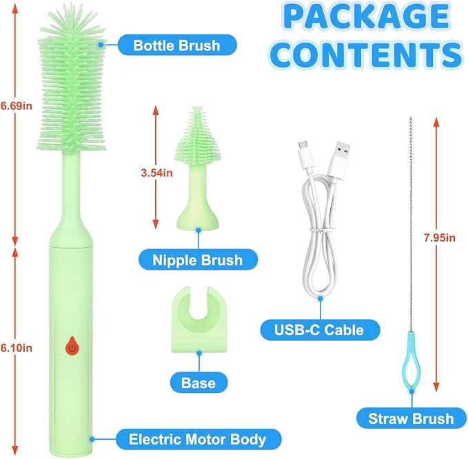 ULTRAFIRE Electric Bottle Brush, Baby Bottle Cleaner - Image 7
