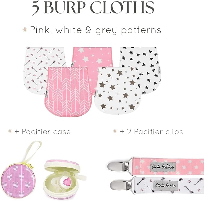 Dodo Babies 5-Pack Baby Burp Cloths - Image 2