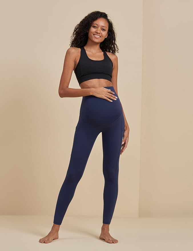 POSHDIVAH 3 Pack Women's Maternity Workout Leggings Over The Belly Pregnancy - Image 4