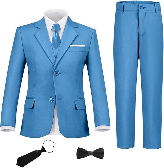Boys Suit Set Slim Fit Kids Formal Suits Toddler Tuxedo Wedding Prom Classic by FxzpiodiMENSSUITS