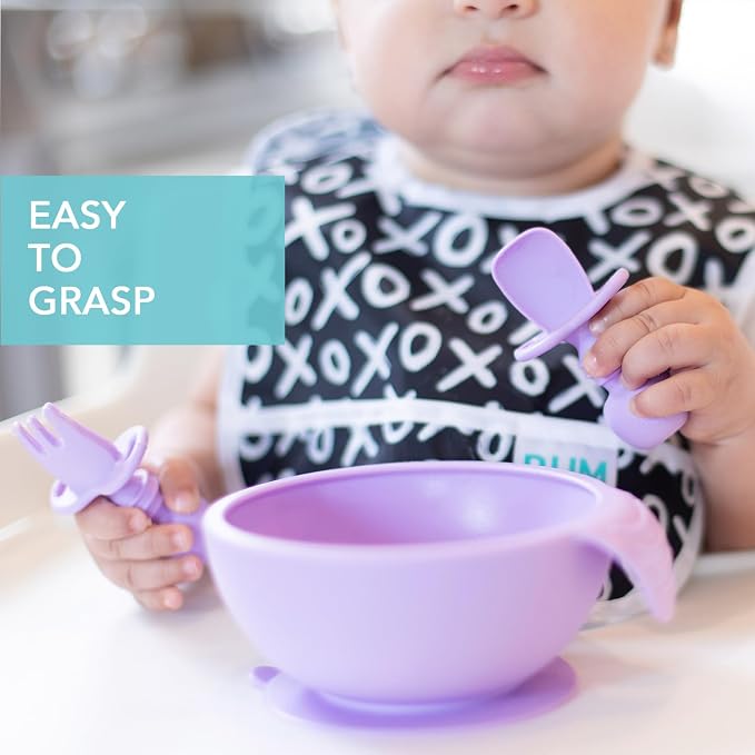 Bumkins Baby Utensils Set, Chewtensils Silicone Spoons - Image 3