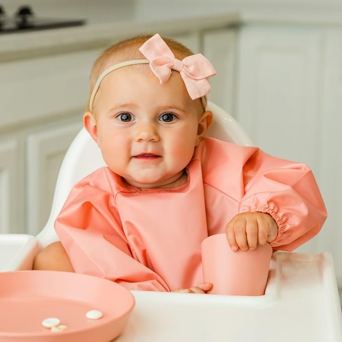 Tiny Twinkle Long Sleeve Bib for Babies & Toddlers – 2 Pack Waterproof Smock - Image 3