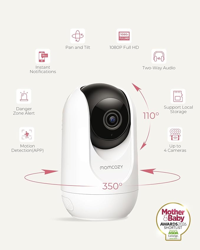 Momcozy Smart WiFi Baby Monitor, APP Control Baby Monitor - Image 2