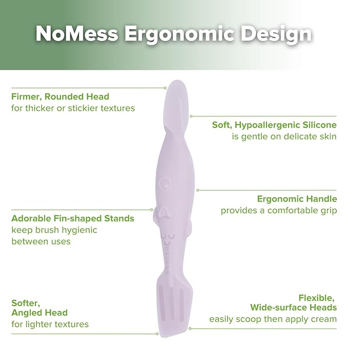 haakaa Baby Diaper Cream Spatula, NoMess Dual-Ended Silicone Diaper Rash Cream - Image 5