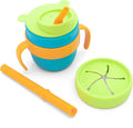 Easy Learn Drink and Snack Set – Baby + Toddler Silicone Learning Cup & Snack by 321Grow