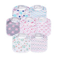 7 Pack Baby Cotton Absorbent Bibs by Gelisite