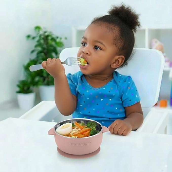 PandaEar 3 Pack Stainless Steel Baby Suction Bowls, Non-Slip Child Food Bowl - Image 6