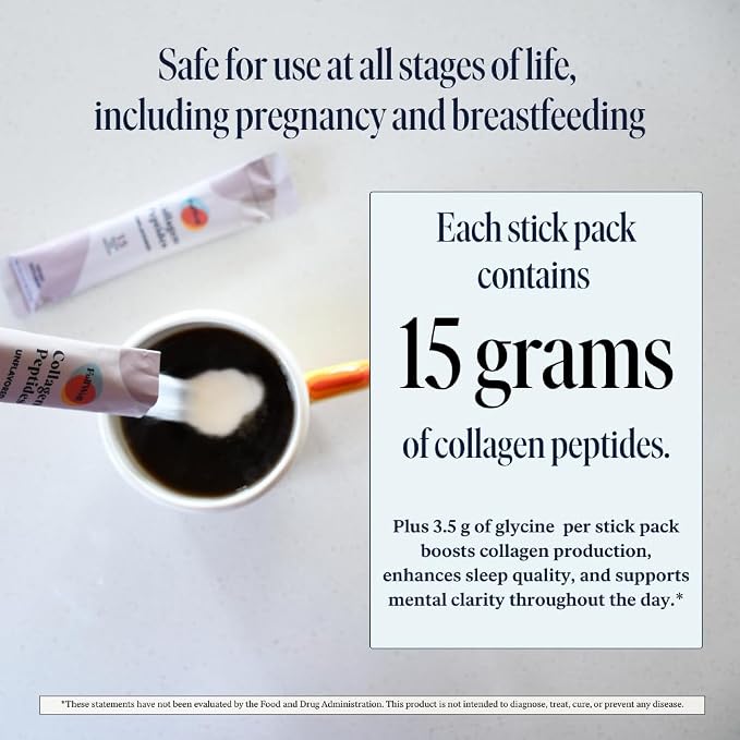 FullWell Hydrolyzed Collagen Peptide Stick Packs, Breastfeeding & Pregnancy - Image 3