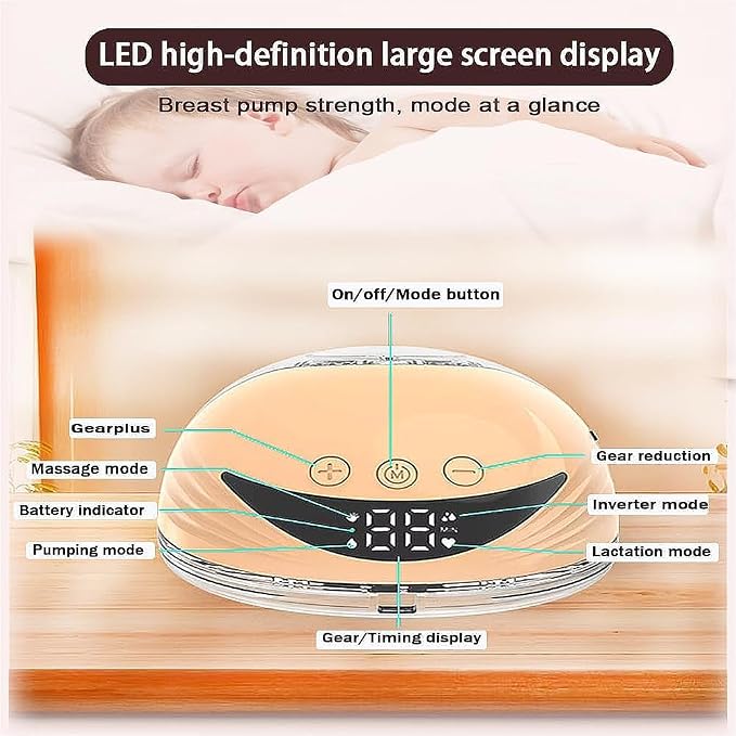 Wearable Breastfeeding Pump, 4 Modes & 12 Levels, Hands Free Breast Pump - Image 10