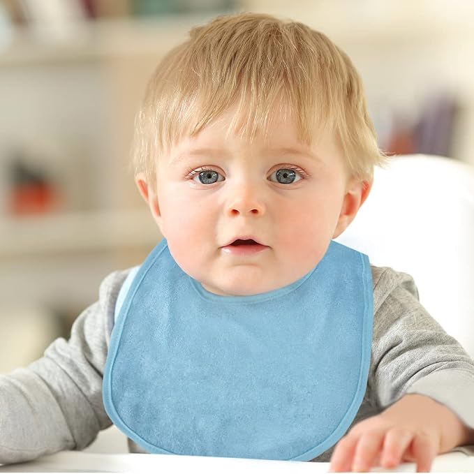 Vicloon Baby Bibs, Baby Bibs for Girls & Boys, Terry Drool Cotton Bibs - Image 7