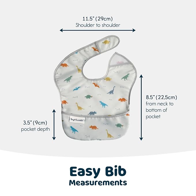 Tiny Twinkle Mess Proof Baby Bibs - Image 2