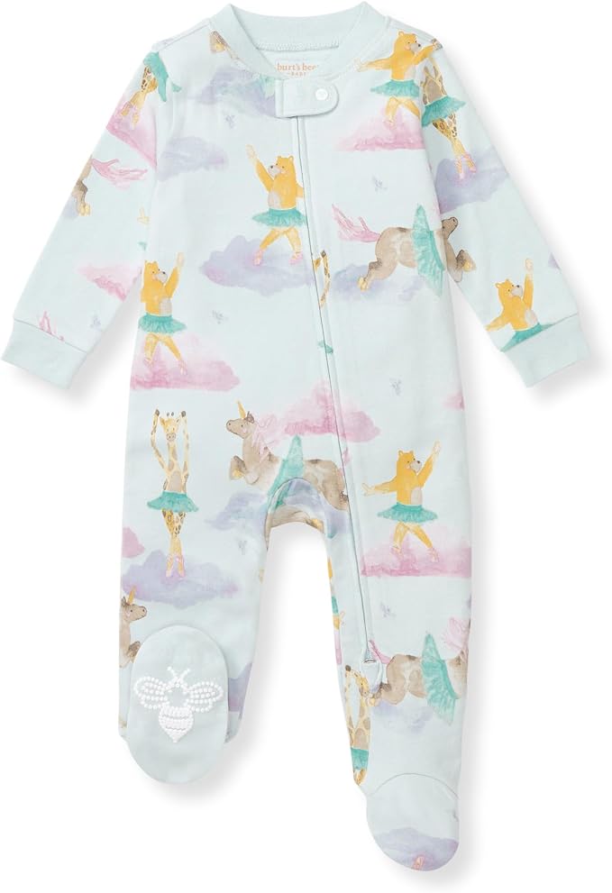 Burt's Bees Baby Girls' Organic Cotton Sleep and Play Footed Pajamas, One-piece by BurtsBeesBaby