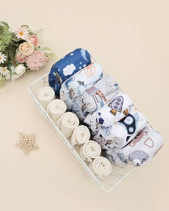 ALVABABY Baby Cloth Diapers 6 Pack - Image 9