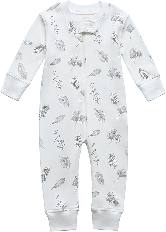 Owlivia Organic Cotton Baby Boy Girl Zip up Sleep 'N Play Pjs, Long Sleeve by Owlivia