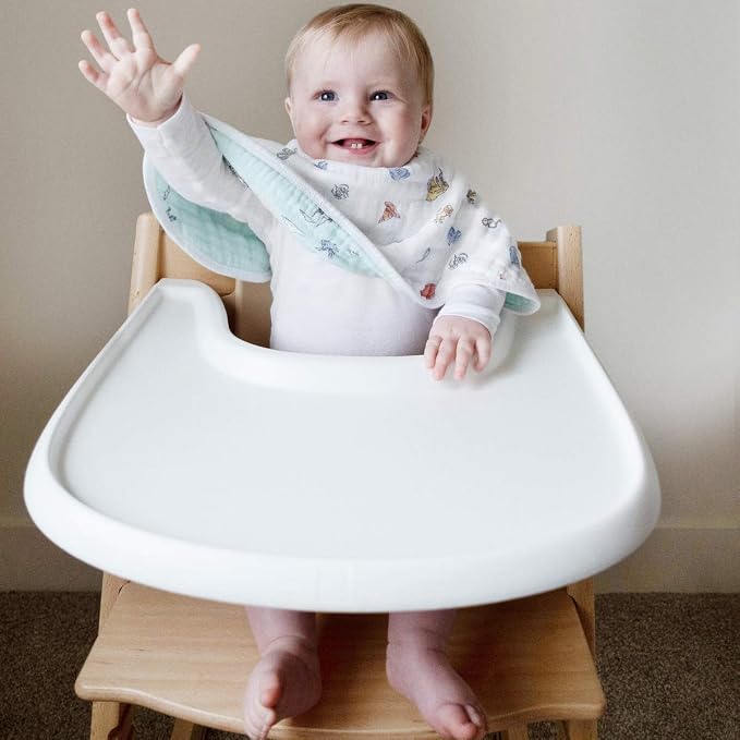 aden + anais Burpy Bib; 100% Cotton Muslin; Soft Absorbent 4 Layers; Multi-Use - Image 4