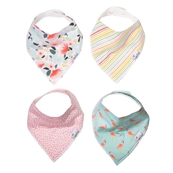 Copper Pearl 4 Pack Soft Cotton Baby Bibs by CopperPearl