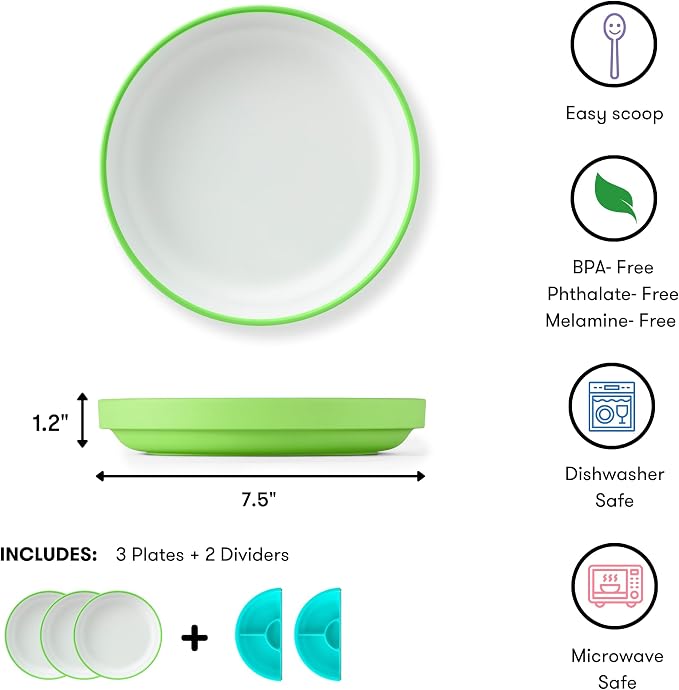 Omie® Easy Scoop Plates for Kids | Unique Design Helps Food Fall into the Spoon - Image 6