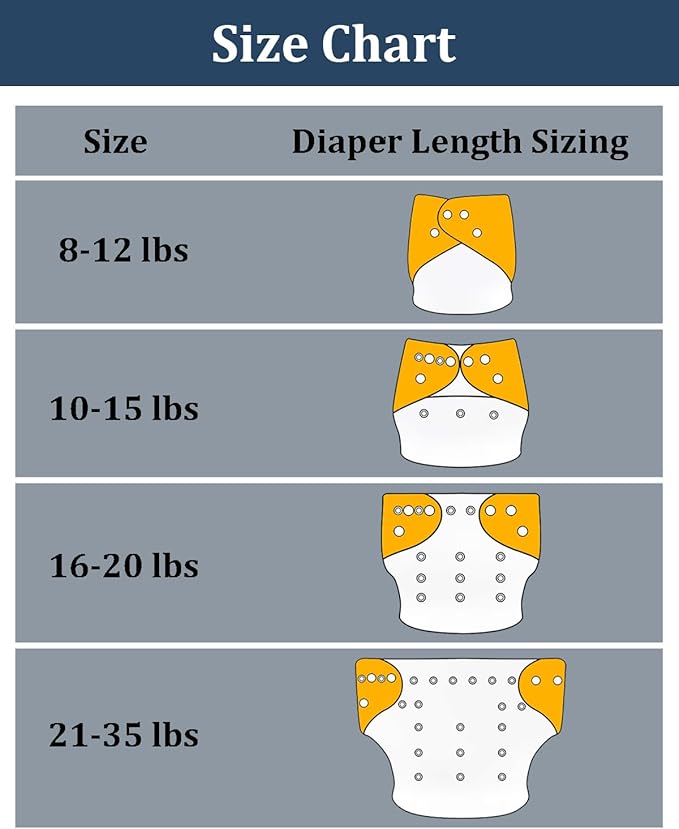 babygoal Reusable Charcoal Cloth Diapers - Image 7