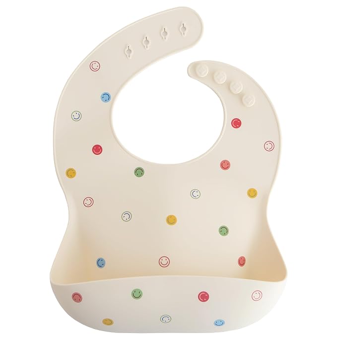 mushie Silicone Baby Bib | Adjustable Fit Waterproof Bibs by mushie