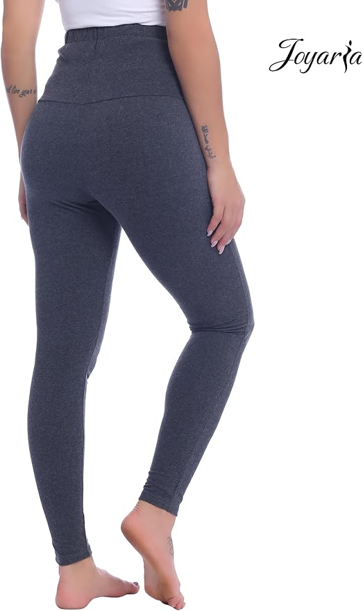 Joyaria Maternity Leggings Over The Belly Cotton Pregnancy Tight Pants Stretchy - Image 5
