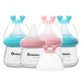 Glass Baby Bottles with Natural Response Nipple Size SS by Beilastar-x