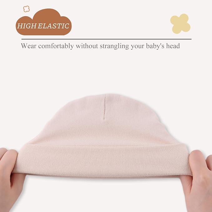 Bamery Cotton Baby Girl Hat Preemie Boys Beanie Newborn Hospital Hats Winter - Image 4