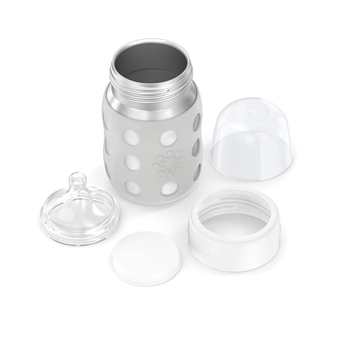 Lifefactory 8-Ounce Stainless-Steel Vacuum-Insulated Wide-Neck Baby Bottle - Image 4