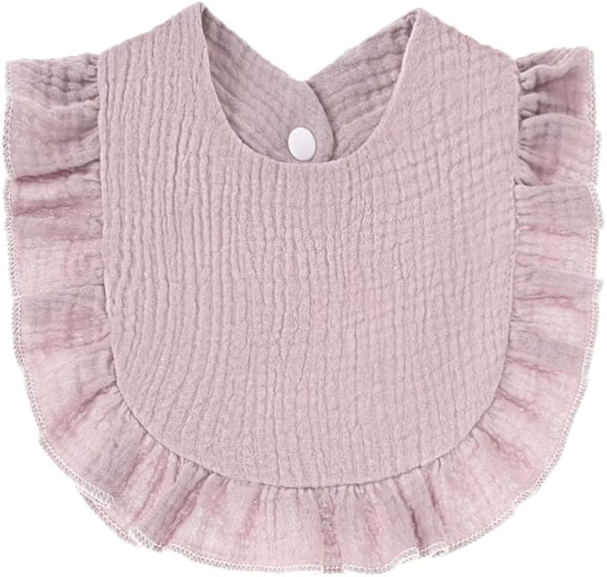 4 PACK Solid Muslin Baby Drool Bibs Set - Image 4
