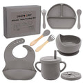 100% Silicone baby feeding set, BPA free Baby dishes set by Dormlony