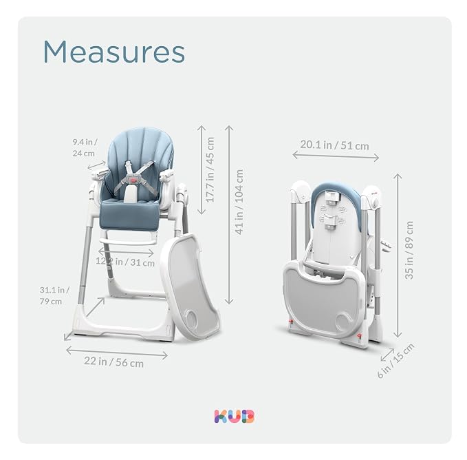 KÜB 3-in-1 Foldable Baby High Chair | Multifunctional Infant High Chairs - Image 8