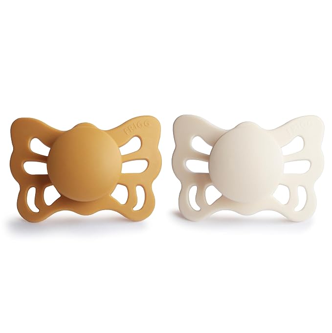 FRIGG Butterfly Anatomical SilkySoft Silicone Baby Pacifier | Made in Denmark | - Image 2