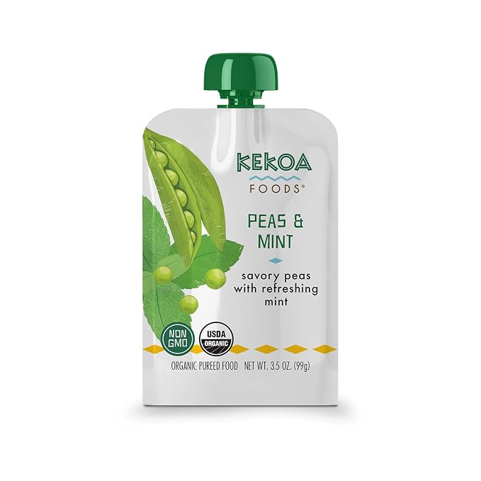 Kekoa Foods Peas & Mint Baby Food Purée | 100% USDA Certified-Organic - Image 9
