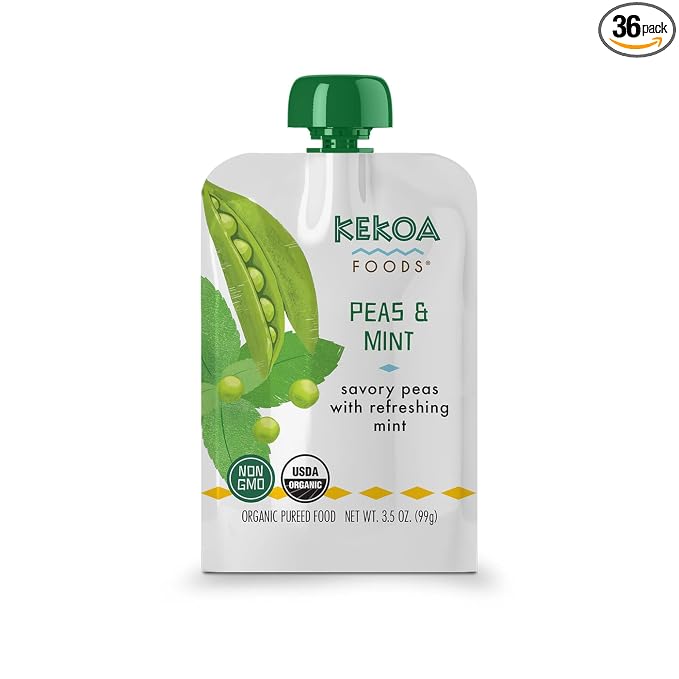Kekoa Foods Peas & Mint Baby Food Purée | 100% USDA Certified-Organic by KekoaFoods
