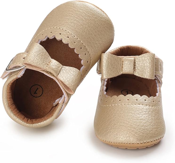 COSANKIM Baby Girls Mary Jane Flats Shoes Anti-Slip Rubber Sole Infant Toddler - Image 4