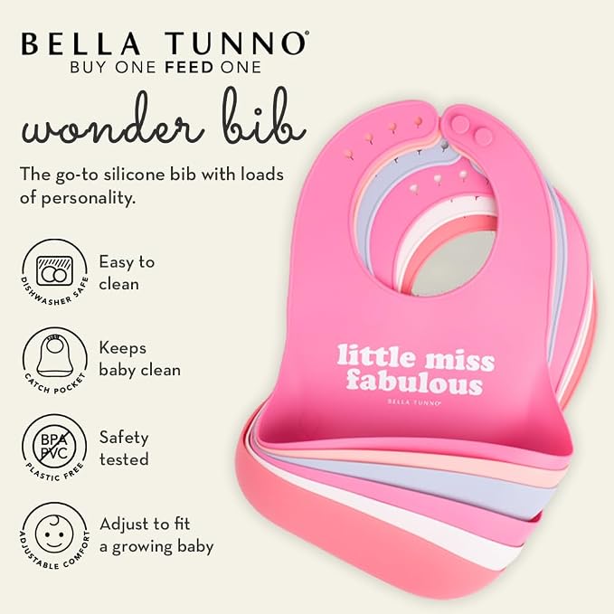 Bella Tunno Baby Bib for Eating, Adjustable Fit for Babies 4-12 months & - Image 2
