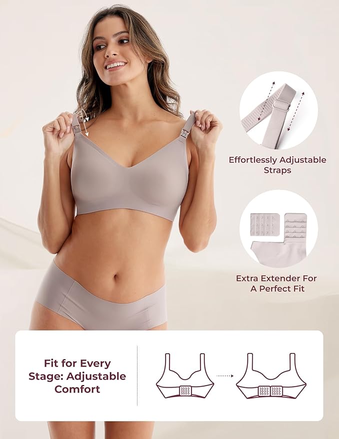 Momcozy Nursing Bras for Breastfeeding, YN21 Seamless Ultra Comfort Maternity - Image 4