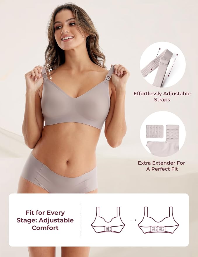 Momcozy Nursing Bras for Breastfeeding, YN21 Seamless Ultra Comfort Maternity - Image 4