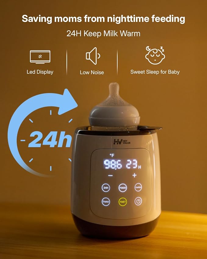 HEYVALUE Bottle Warmer, 10-in-1 Fast Baby Bottle Warmer - Image 4
