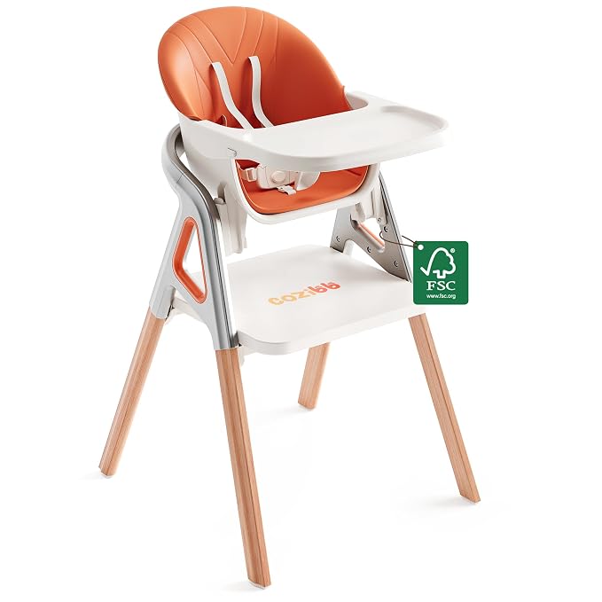 CoziBB Baby High Chair, 6 in 1 Convertible Growing Baby Highchairs by CoziBB